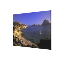 Europe, Spain, Balearics, Ibiza, Cala d'Hort Stretched Canvas Prints