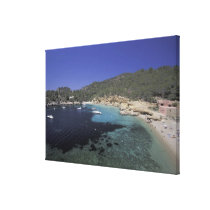 Europe, Spain, Balearics, Ibiza, Cala Salada. Gallery Wrapped Canvas