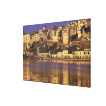 Europe, Spain, Balearics, Menorca, Mao. Dawn Stretched Canvas Print