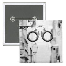 Europe, Spain, Mallorca. Eyeglass shop sign, Pins