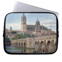 Europe, Spain, Salamanca. The Roman bridge over Laptop Computer Sleeve