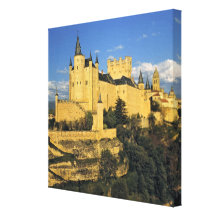 Europe, Spain, Segovia. The imposing Alcazar, Stretched Canvas Print