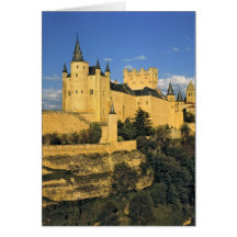 Europe, Spain, Segovia. The imposing Alcazar, Greeting Cards