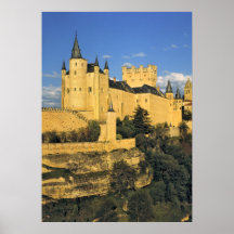 Europe, Spain, Segovia. The imposing Alcazar, Print