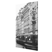 Europe, Switzerland, Bern. Tram, Marktgasse Stretched Canvas Print