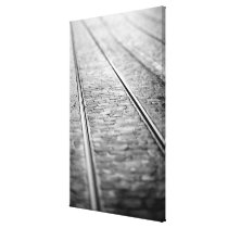 Europe, Switzerland, Bern. Tram tracks, 2 Stretched Canvas Print