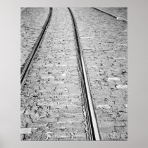 Europe, Switzerland, Bern. Tram tracks,