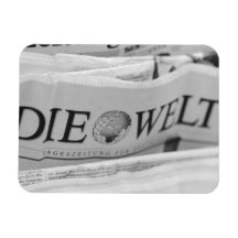 Europe, Switzerland, Lucerne. Die Welt The World Vinyl Magnet