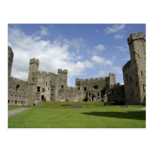 Europe, Wales, Caernarfon. Caernarfon Castle, Postcard