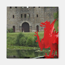 Europe, Wales, Cardiff. Cardiff Castle. Welsh Magnets