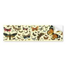 European Butterfly Collage Bumper Sticker