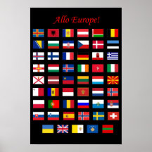 European Countries Flags poster