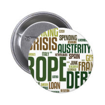 European Debt Crisis Word Cloud Pins