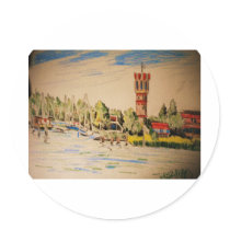 European river cruise 212 round stickers