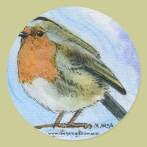 European Robin - Bird in England stickers
