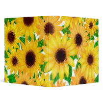European Sunflowers Avery Binder