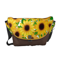 European Sunflowers Rickshaw Messenger Bag