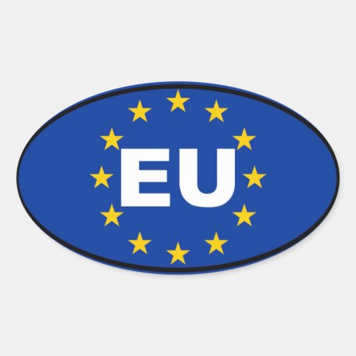 European Union EU Oval Sticker Zazzle