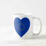 European Union Flag Heart Coffee Mugs