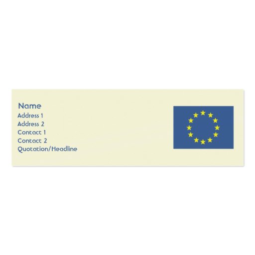 European Union - Skinny Business Card (front side)