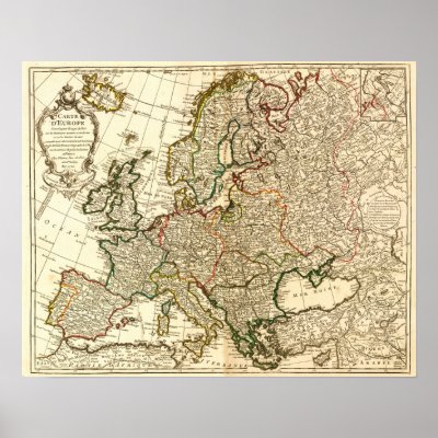 EuropePanoramic MapEurope 2 Poster