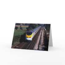 Eurostar passenger train greeting card