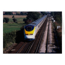 Eurostar passenger train greeting card