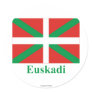 Euskadi (País Vasco) flag with name Stickers