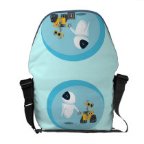 EVA and WALL-E Messenger Bag at Zazzle