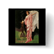 Eva Fay ~ The High Priestess of Mysticism Magic Pinback Buttons