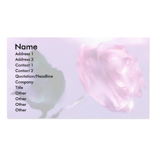 Evanescent Rose Business Card (front side)