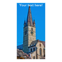 Evangelic church tower, Sibiu Photo Greeting Card