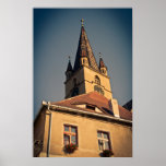Evangelic church tower, Sibiu Print