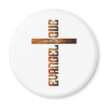 Evangélique en croix aspect braise refrigerator magnet