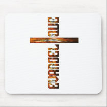 Evangélique en croix aspect braise mousepad