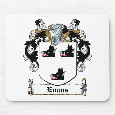 Evans Family Crest Mouse Pad by coatsofarms
