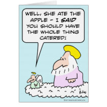 eve adam ate apple god angel catered greeting card