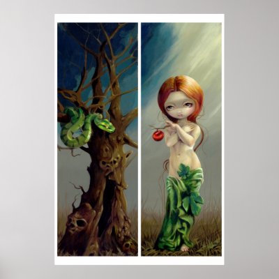 Eve and the Tree of Knowledge ART PRINT gothic