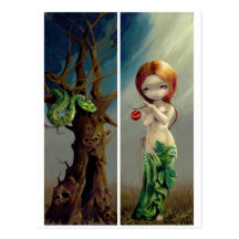 "Eve and the Tree of Knowledge" Postcard