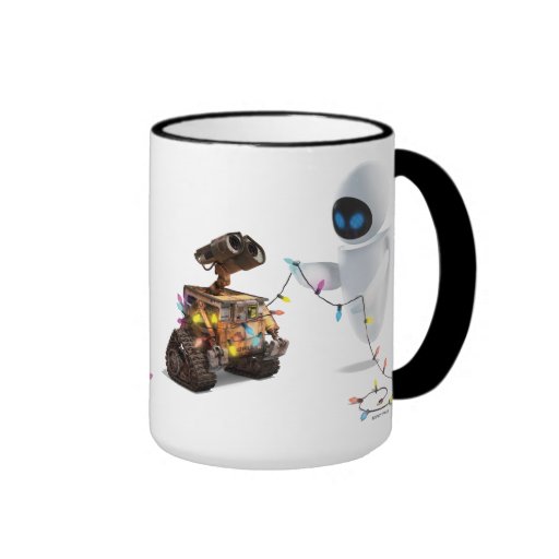 Eve and WALL-E with Christmas Lights Mugs Zazzle