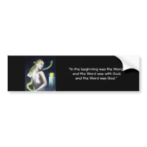 EVE,THE SNAKE AND APPLE BUMPER STICKERS