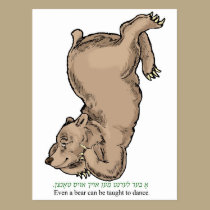 'Even a bear can be taught to dance" postcards