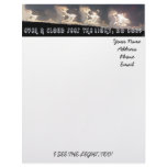 Even a Cloud Sees the Light, Do You? Letterhead