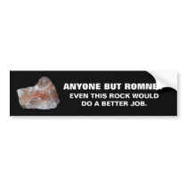Even a Rock would do a better Jon than Romney Bumper Sticker