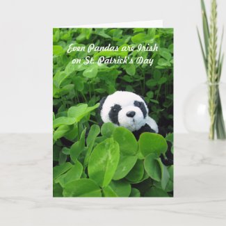 Even Pandas are Irish Greeting Card