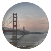 Evening at Golden Gate Bridge Plates