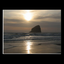 Evening at Haystack Rock postcards