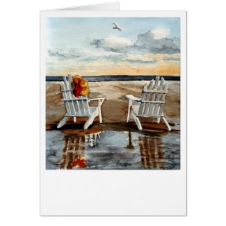 Evening at the Beach card