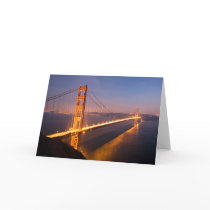 Evening at the Golden Gate Bridge greeting card