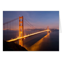 Evening at the Golden Gate Bridge greeting card